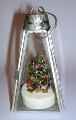 Christmas tree in a lantern